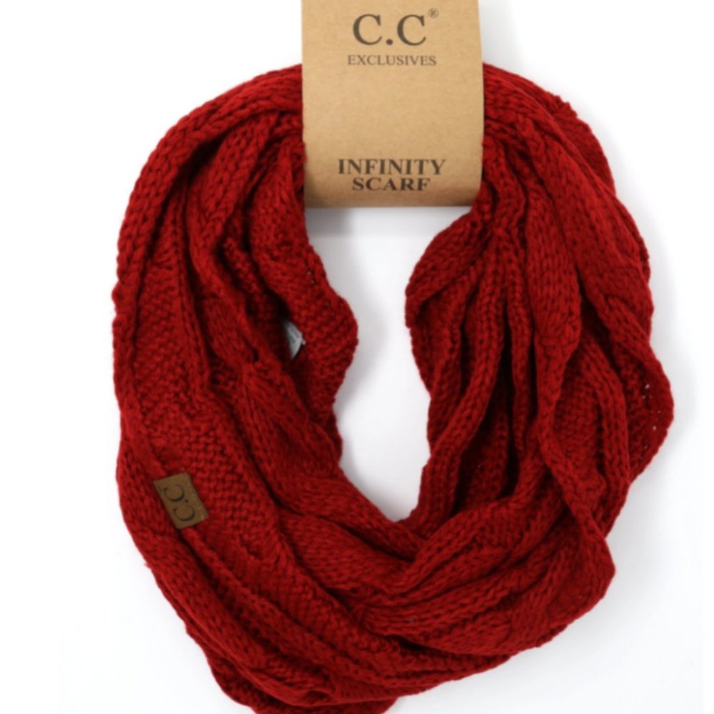 C.C. Infinity Cable Knit Scarf